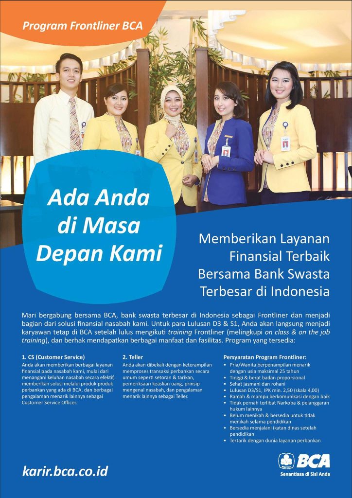 Lowongan Kerja BCA 2016
