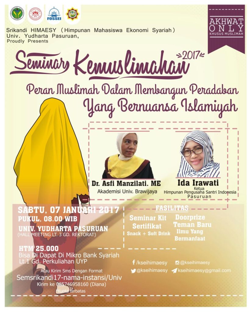 SEMINAR KEMUSLIMAHAN 2017 – Peran Muslimah Dalam Membangun Peradaban Yang Bernuansa Islamiyah