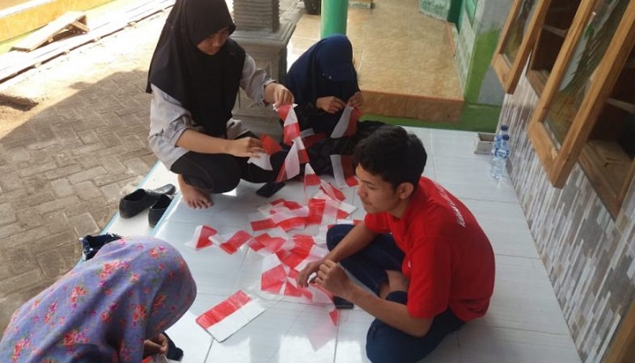Semarak HUT-RI KKN Kelompok 7, Siap dukung aksi kibar bendera serentak