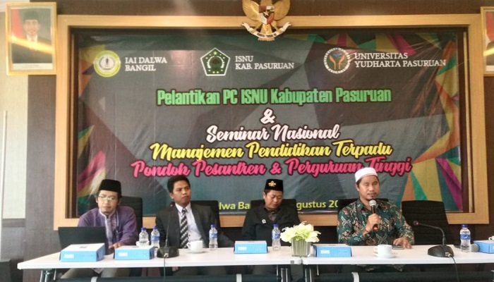 Pelantikan PC ISNU dan Seminar Nasional Manajemen Pendidikan Terpadu Pondok Pesantren