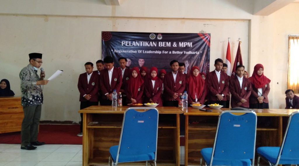 Wakil Rektor III, Lantik Pengurus BEM dan MPM 2020-2021