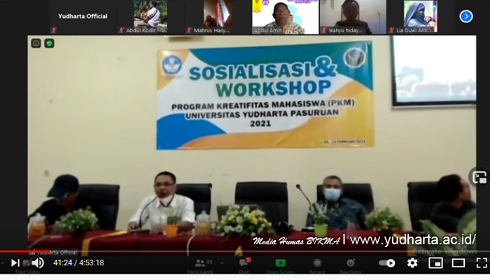 Tim PKM 2021, Selengarakan Sosialisasi dan Workshop Kepada Mahasiswa
