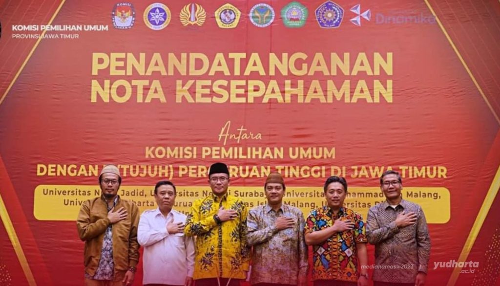 Yudharta Tandatangani Nota Kesepahaman dengan KPU Jatim