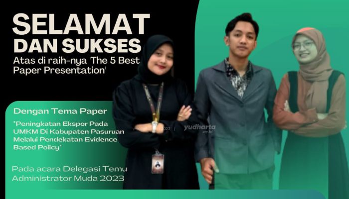 Delegasi Yudharta Raih “The Best 5 Paper Presentation” Pada Temu Administrator Muda Indonesia 2023 di Bandung