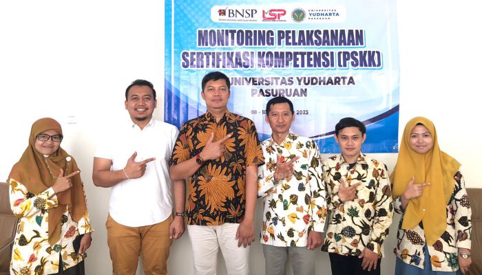 Monev Pelaksanaan Sertifikasi Prosesi (PSKK) 2023 oleh BNSP di LSP Universitas Yudharta Pasuruan