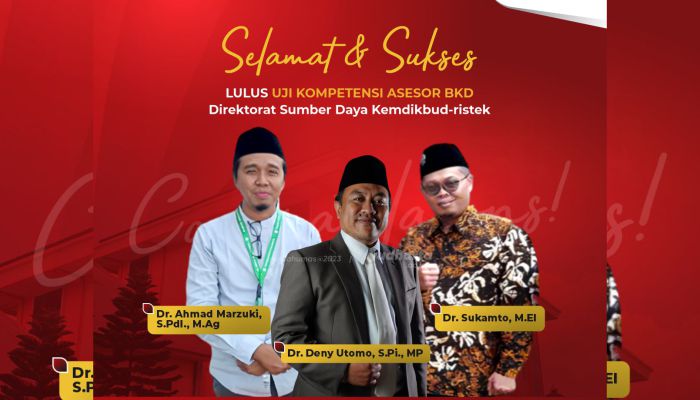 3 Dosen Universitas Yudharta Pasuruan Lolos Uji Kompetensi Asesor BKD