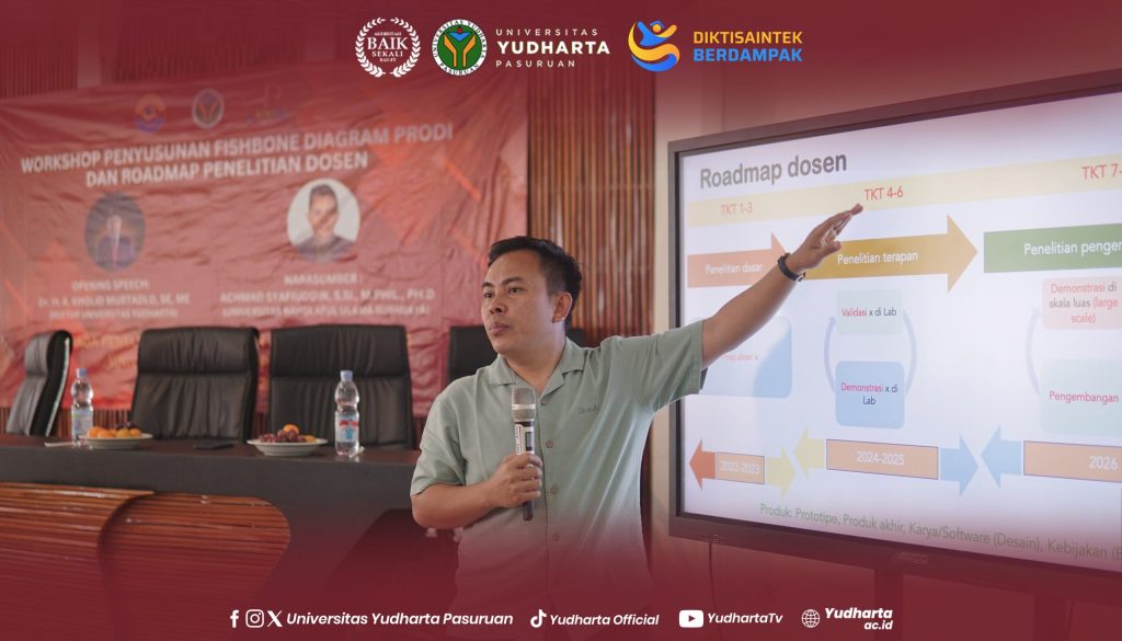 LPPM Universitas Yudharta Pasuruan Sukses Gelar Workshop Penyusunan Fishbone Diagram Prodi dan Roadmap Penelitian Dosen