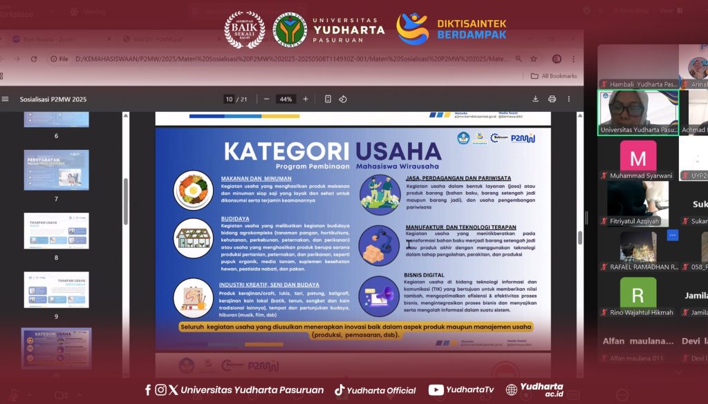 UPT Kewirausahaan Gelar Sosialisasi P2MW 2025, Awali Langkah Strategis Pembinaan Mahasiswa Wirausaha