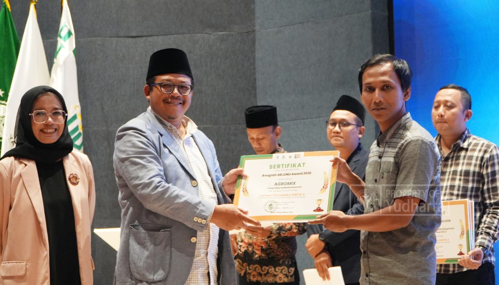Jurnal Agromix Universitas Yudharta Pasuruan Raih Penghargaan dalam Ajang Arjunu Award 2026