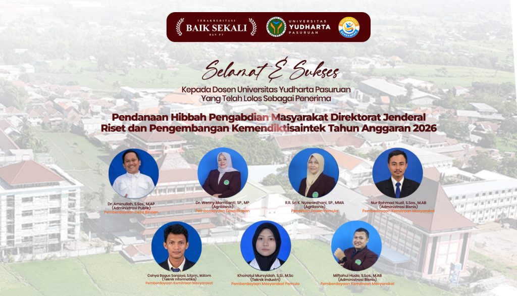 Sebanyak 7 Dosen Universitas Yudharta Pasuruan Lolos Hibah Pengabdian kepada Masyarakat DIKTI 2026
